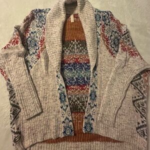 Anthropologie Cozy Multicolor Knit Cardigan